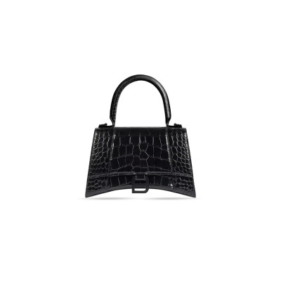 BALENCIAGA WOMEN'S HOURGLASS HANDBAG XS IN BLACK 5928331LR671000 (18.8*13*7.9cm)